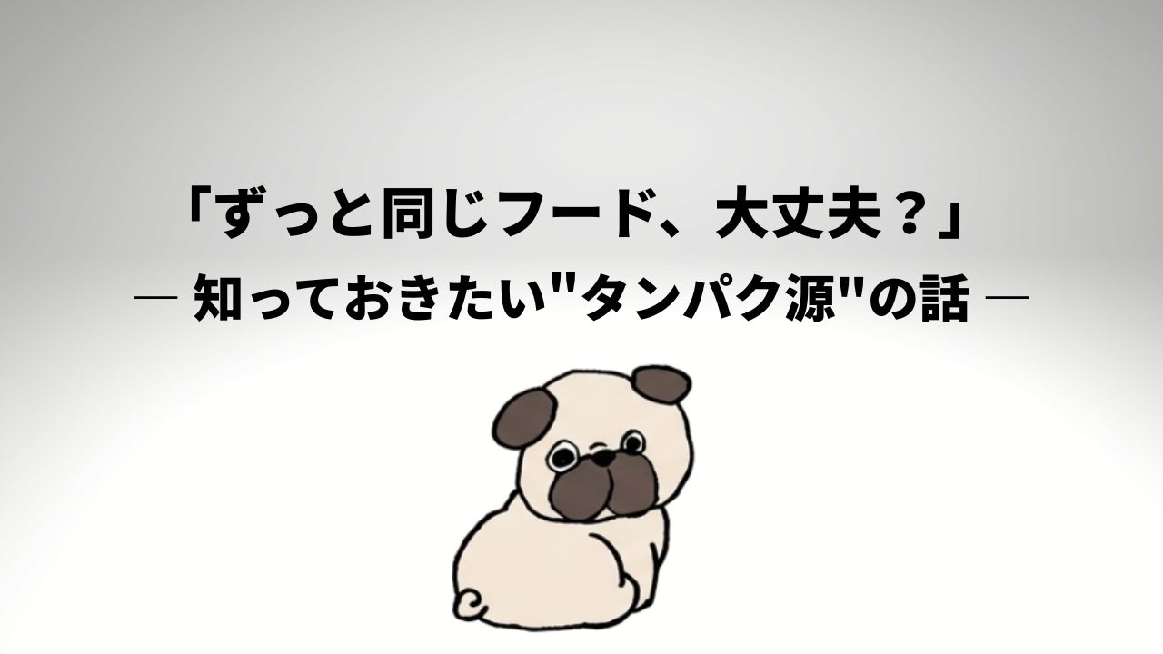 「ずっと同じフード、大丈夫？」 ― 知っておきたい"タンパク源"の話 ―